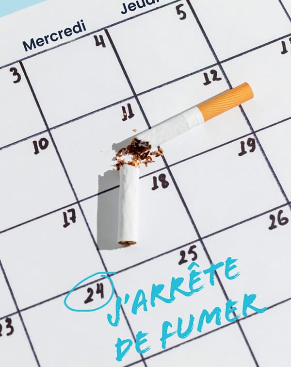 cigarette écrasée sur un calendrier